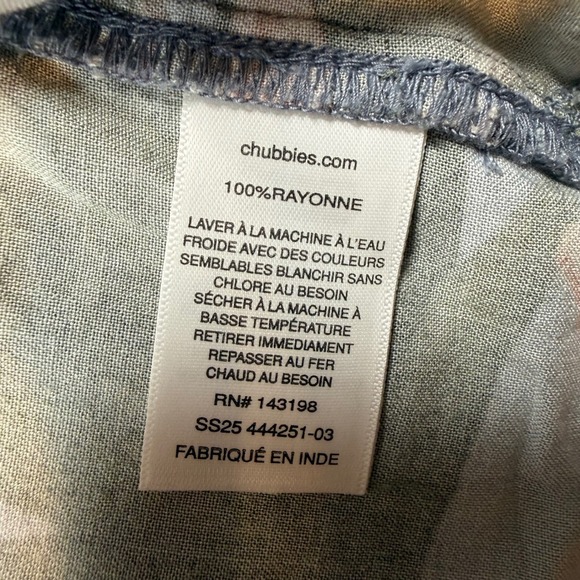 Chubbies Men's XXL Tropical Floral Short Sleeve Button Down Shirt 100% Rayon - Picture 6 of 7